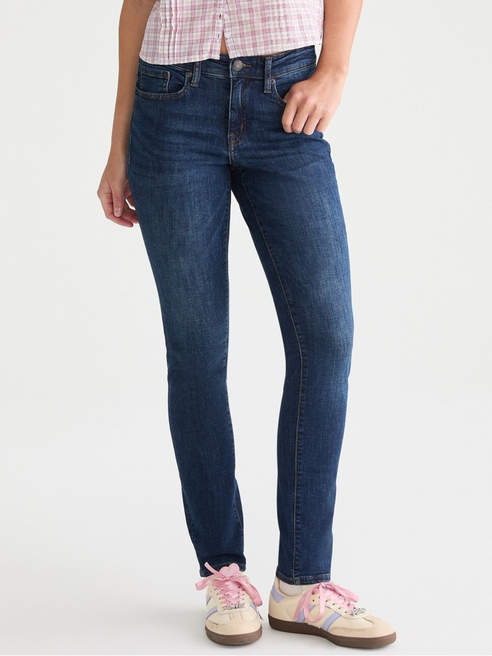 MOSSIMO Denim Mid Rise Skinny Women's Dark Blue Jeans
